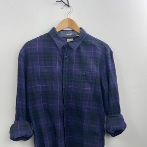 Dockers Blue and Purple Plaid Casual Shirt